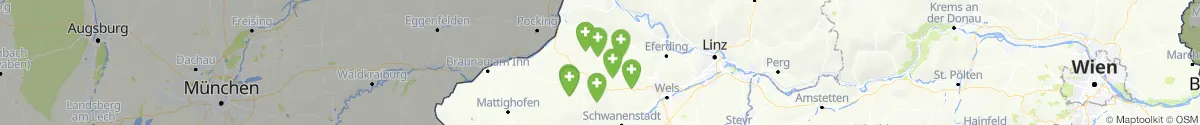Kartenansicht für Apotheken-Notdienste in der Nähe von Riedau (Schärding, Oberösterreich)